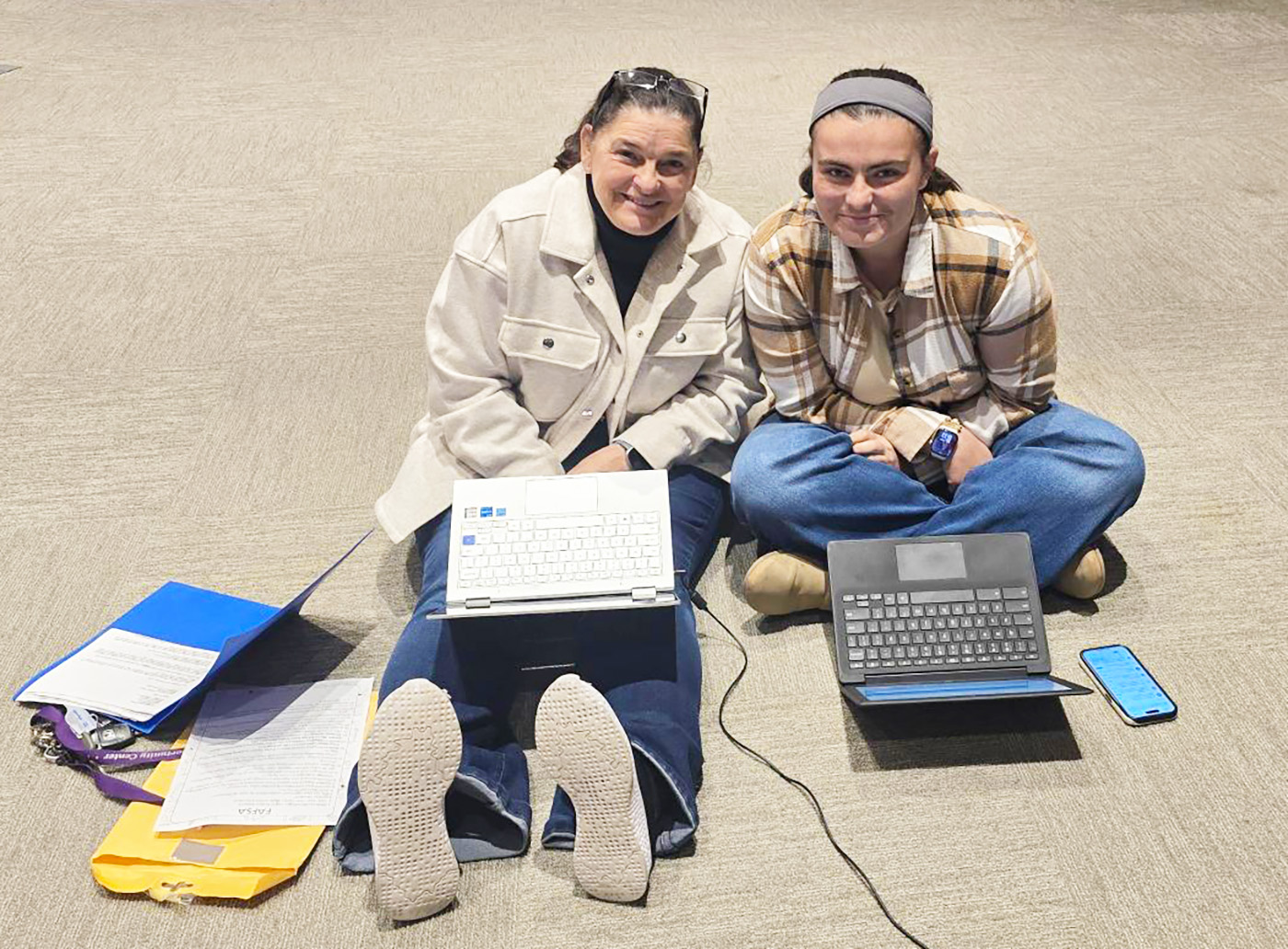 Robin and Karson Tolle at FAFSA event